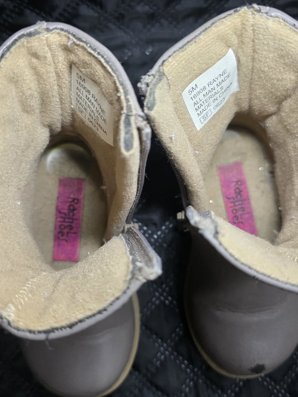 Rachel Shoes Kids Boots in Light Tan Rubber Sole